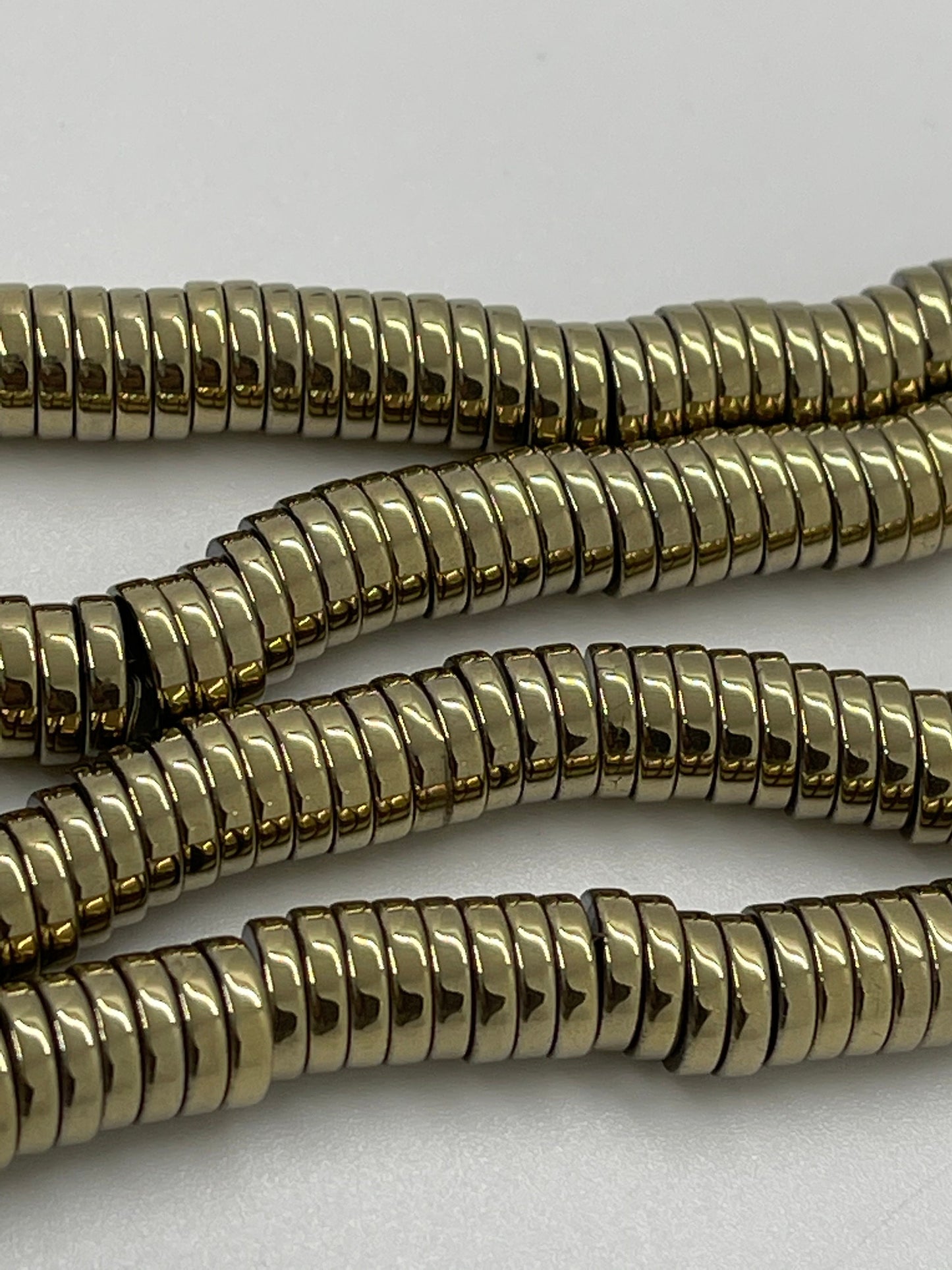 8x2mm Antique Bronze Heishi Rondelle Beads Synthetic Hematite Electroplate Non-magnetic