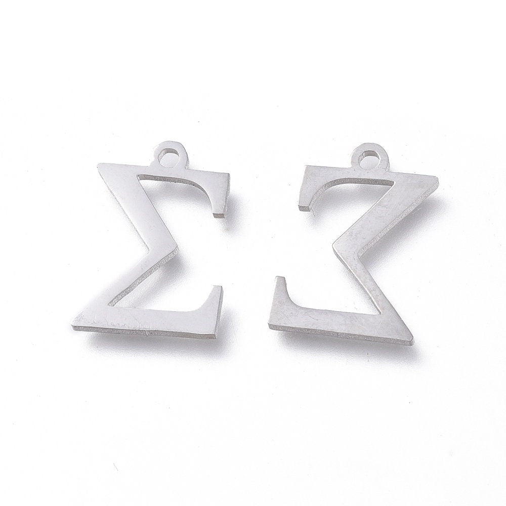 Stainless Steel Letter Charms Alphabet Full Set, Initial Charms